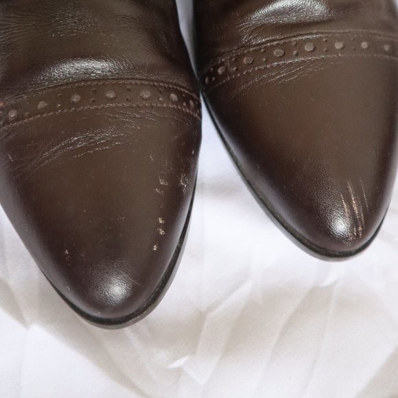 MAINFRAME Vintage 80s Ankle Boots Brown Size 7 - Picture 2 of 5